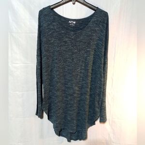 APT 9 EUC Green Size XL, Extra Long Tunic, Drop Shoulder Long Sleeve